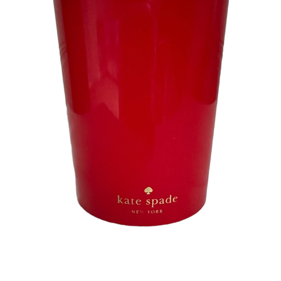 Kate Spade Travel Bah Hum Bug Tumbler Cup Holidays Christmas 16 oz NEW - Picture 2 of 5